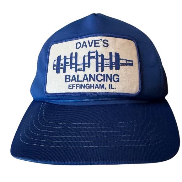 VTG Dave’s Balancing Machine Hat Snapback Racing Flags Crankshaft Promo Cap - Picture 1 of 8